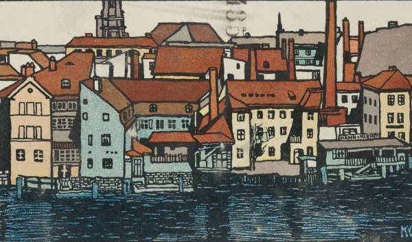 From Old Berlin on the Schiffbauerdamm  by Gustav Kalhammer - Hand-Painted Oil Painting Reproduction