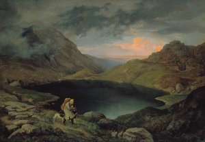Lake in the Riesengebirge by Gustav Karl Ludwig Richter Oil Painting