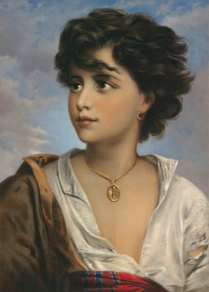 Neapolitan Fisher Boy by Gustav Karl Ludwig Richter Oil Painting