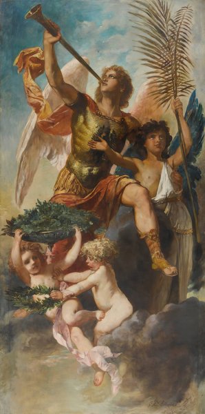 Victory by Gustav Karl Ludwig Richter Oil Painting