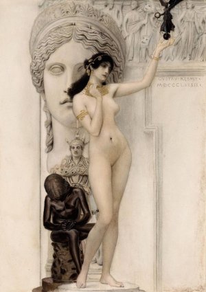Allegory of Sculpture by Gustav Klimt Oil Painting