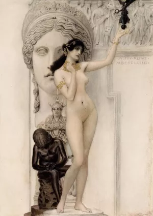 Allegory of Sculpture by Gustav Klimt Oil Painting