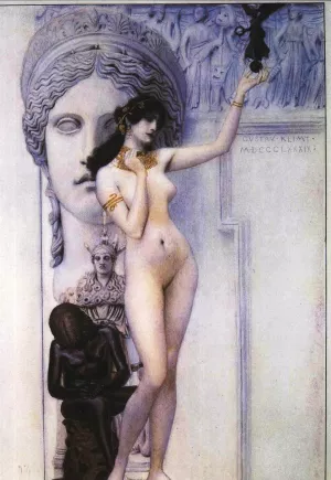 Allegory of Sculpture by Gustav Klimt Oil Painting