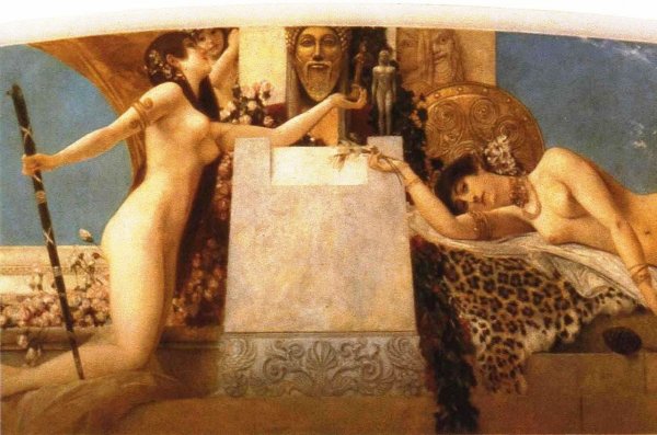 Altar of Dionysos by Gustav Klimt - Hand-Painted Oil Painting Reproduction
