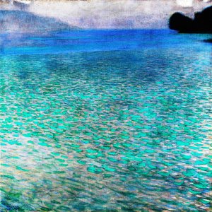 Attersee Oil painting by Gustav Klimt