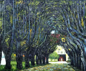 Avenue in Schloss Kammer Park by Gustav Klimt - Oil Painting Reproduction