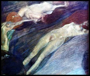 Bewegte Wasser painting by Gustav Klimt