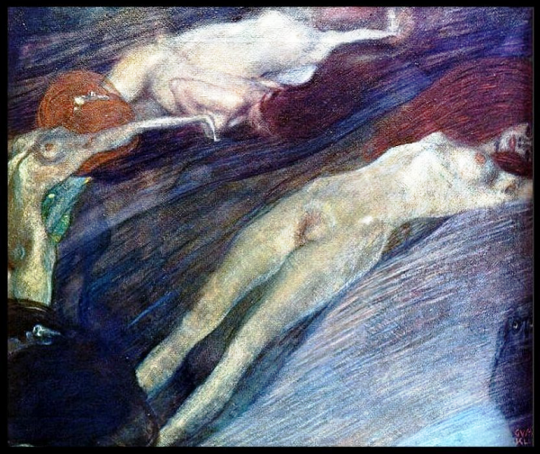 Main Product Photo of Bewegte Wasser Painting by Gustav Klimt