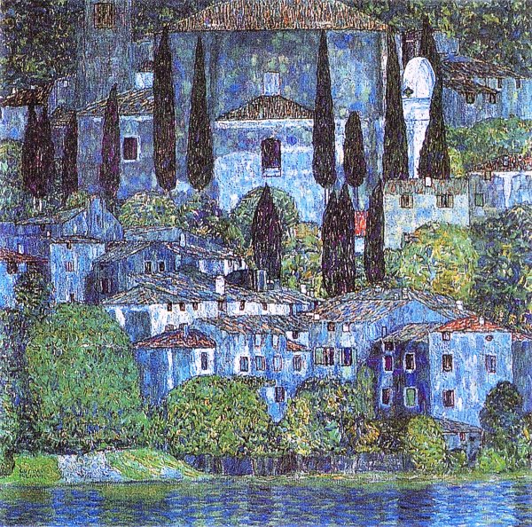 Church in Cassone by Gustav Klimt - Hand-Painted Oil Painting Reproduction