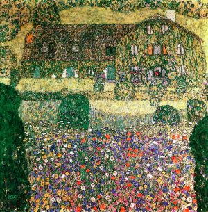 Country House by the Attersee Oil painting by Gustav Klimt