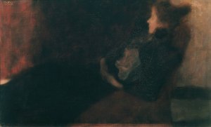 Dame am Kamin by Gustav Klimt Oil Painting