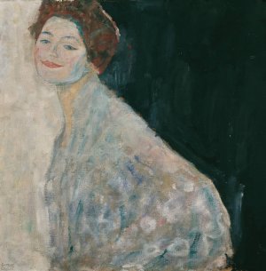 Dame in Weis by Gustav Klimt Oil Painting