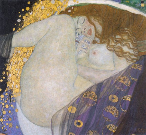 Danae  by Gustav Klimt - Hand-Painted Oil Painting Reproduction
