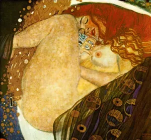 Danae painting by Gustav Klimt