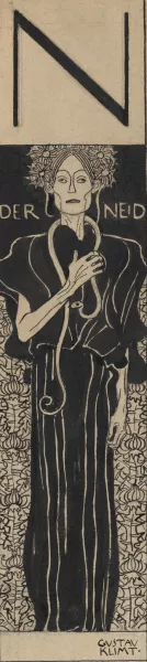 Der Neid by Gustav Klimt Oil Painting