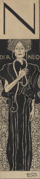 Main Product Photo of Der Neid  Painting by Gustav Klimt
