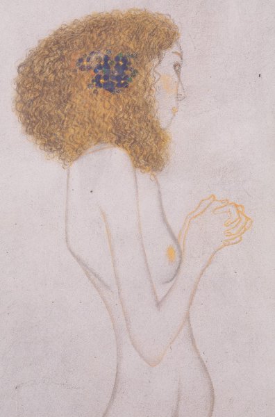 Die Leiden der schwachen Menschen  by Gustav Klimt - Hand-Painted Oil Painting Reproduction