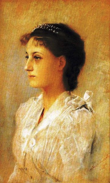 Emilie Floge, Aged 17 by Gustav Klimt - Hand-Painted Oil Painting Reproduction