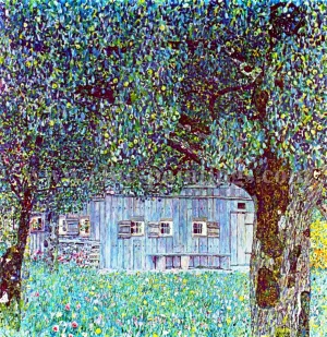 Farmhouse in Upper Austria by Gustav Klimt Oil Painting