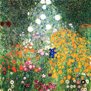 Flower Garden by Gustav Klimt Oil Painting