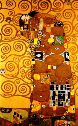 Fulfillment painting by Gustav Klimt