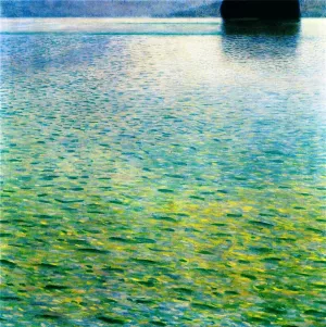Island in the Attersee Oil painting by Gustav Klimt