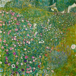 Italian Garden Landscape Oil painting by Gustav Klimt