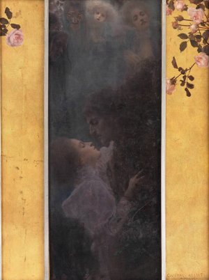 Liebe by Gustav Klimt Oil Painting