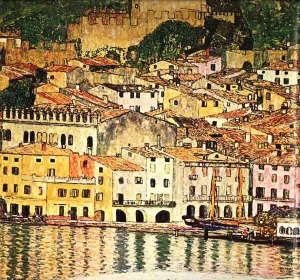 Malcesine on Lake Garda painting by Gustav Klimt