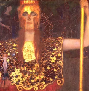Minerva or Pallas Athena Oil painting by Gustav Klimt