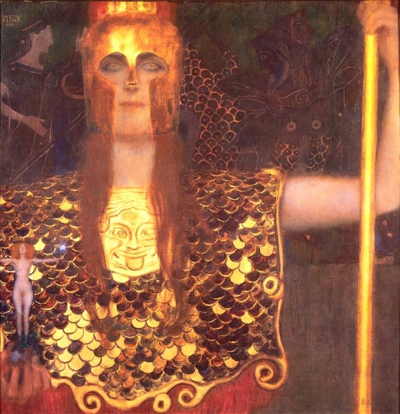 Main Product Photo of Minerva or Pallas Athena Painting by Gustav Klimt