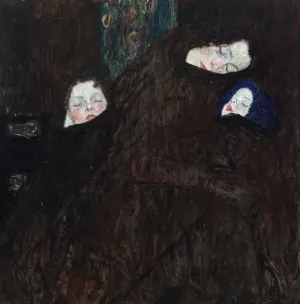 Mother with two children by Gustav Klimt Oil Painting