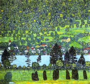 Mountain Slope at Unterach by Gustav Klimt - Oil Painting Reproduction