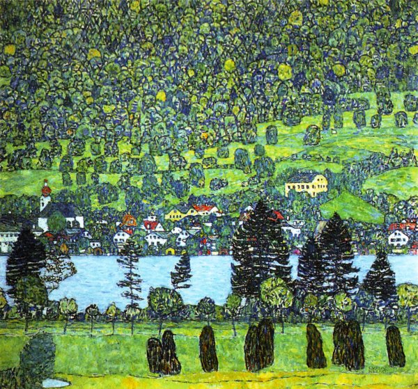 Main Product Photo of Mountain Slope at Unterach Painting by Gustav Klimt