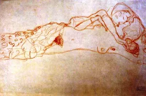 Nude by Gustav Klimt Oil Painting