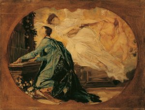 Organ player by Gustav Klimt Oil Painting
