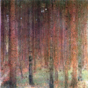 Pine Forest ll by Gustav Klimt Oil Painting
