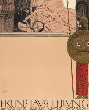 Plakat der 1. Ausstellung der Secession by Gustav Klimt Oil Painting