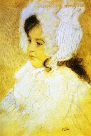 Portrait of a Girl by Gustav Klimt Oil Painting