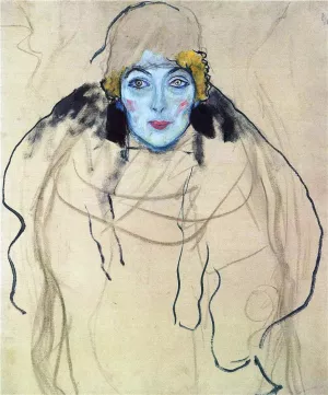 Portrait of a Lady Unfinished by Gustav Klimt Oil Painting