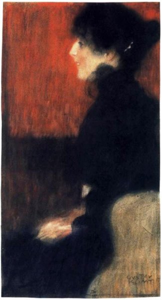 Portrait of a Lady by Gustav Klimt - Hand-Painted Oil Painting Reproduction