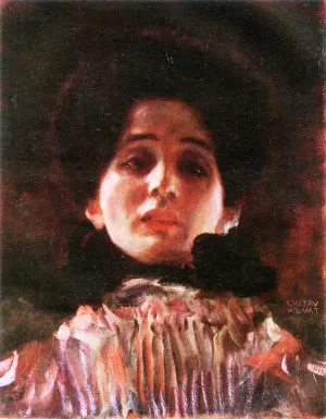 Portrait of a Woman from the Front by Gustav Klimt Oil Painting