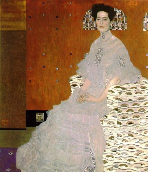 Portrait of Fritza Riedler by Gustav Klimt - Hand-Painted Oil Painting Reproduction