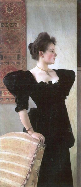 Portrait of Marie Breunig by Gustav Klimt - Hand-Painted Oil Painting Reproduction