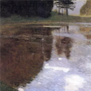 Quiet Pond in the Park of Appeal by Gustav Klimt - Oil Painting Reproduction