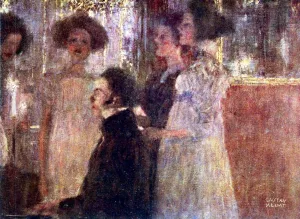 Schubert at the Piano I by Gustav Klimt - Oil Painting Reproduction