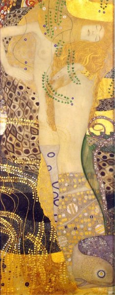 Serpents I by Gustav Klimt - Hand-Painted Oil Painting Reproduction