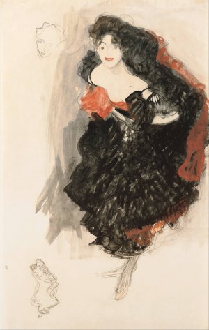 Study for Judith II by Gustav Klimt Oil Painting