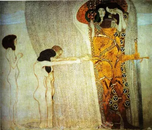 The Beethoven Frieze: The Longing for Happiness by Gustav Klimt - Oil Painting Reproduction