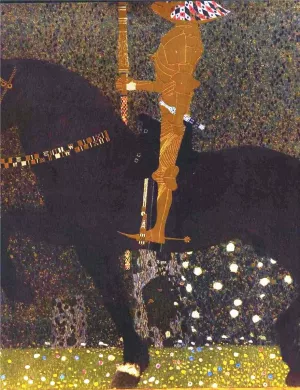 The Golden Knight by Gustav Klimt Oil Painting